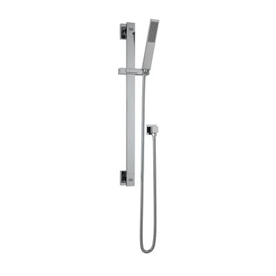 640mm Tall Kubix Slider Rail Kit with Shower Handset, Hose & Outlet Elbow - Chrome